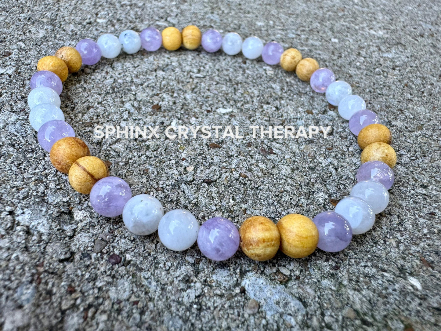 Aura Shield Anklet " Goddess of The Violet Flame " Empath Healer Support - AAA Moonstone - Amethyst - Palo Santo - REAL Crystal Gemstones