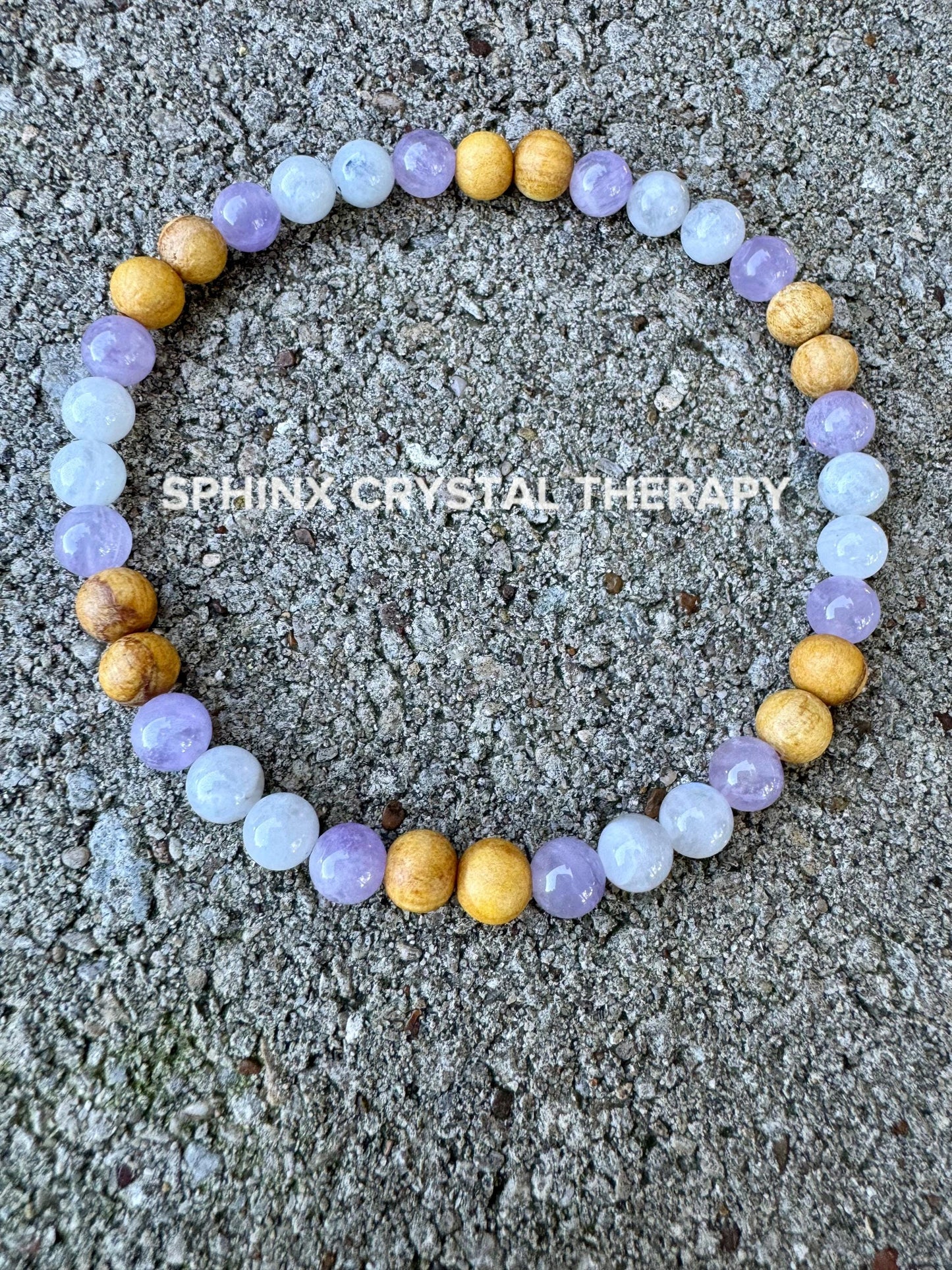 Aura Shield Anklet " Goddess of The Violet Flame " Empath Healer Support - AAA Moonstone - Amethyst - Palo Santo - REAL Crystal Gemstones