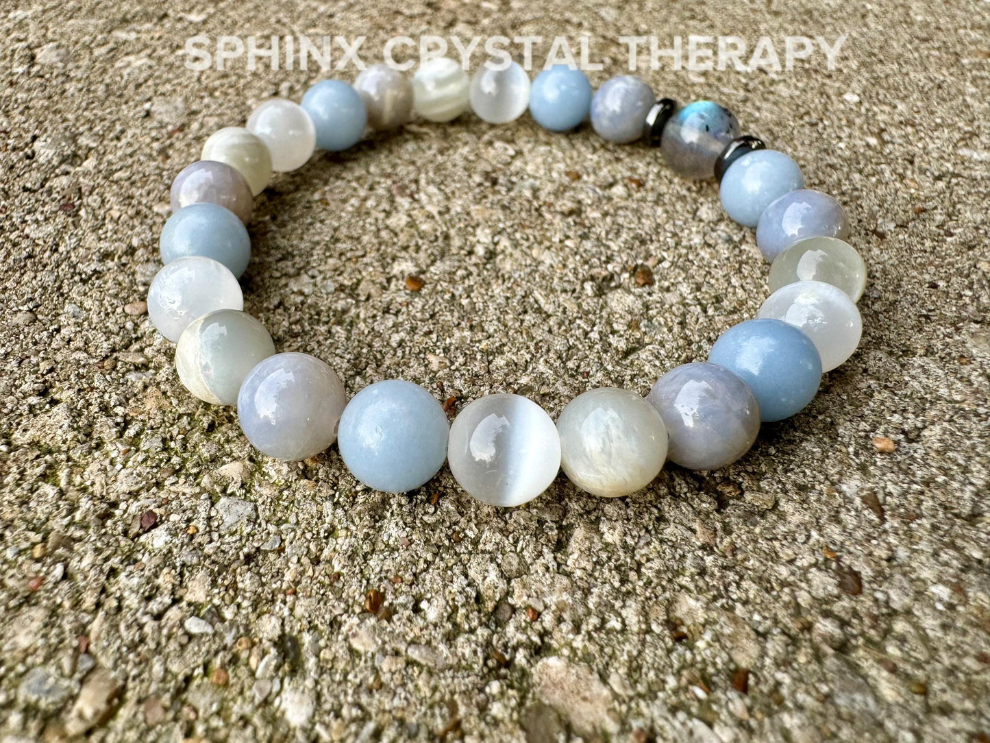 Only One - Emotional Healing - IMPERFECT Stones - Grief Depression Support - RARE Blue Rose Quartz - Moonstone DISCOUNTED Crystal Bracelet 1