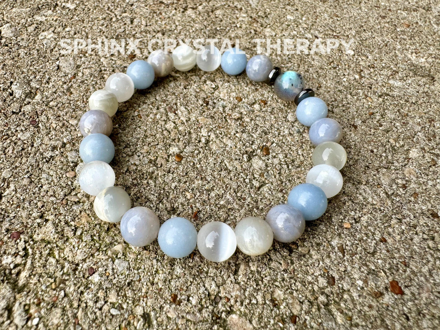Only One - Emotional Healing - IMPERFECT Stones - Grief Depression Support - RARE Blue Rose Quartz - Moonstone DISCOUNTED Crystal Bracelet 1