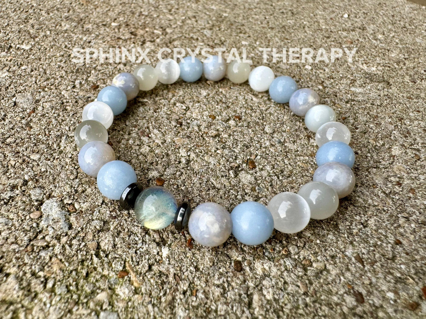 Only One - Emotional Healing - IMPERFECT Stones - Grief Depression Support - RARE Blue Rose Quartz - Moonstone DISCOUNTED Crystal Bracelet 2