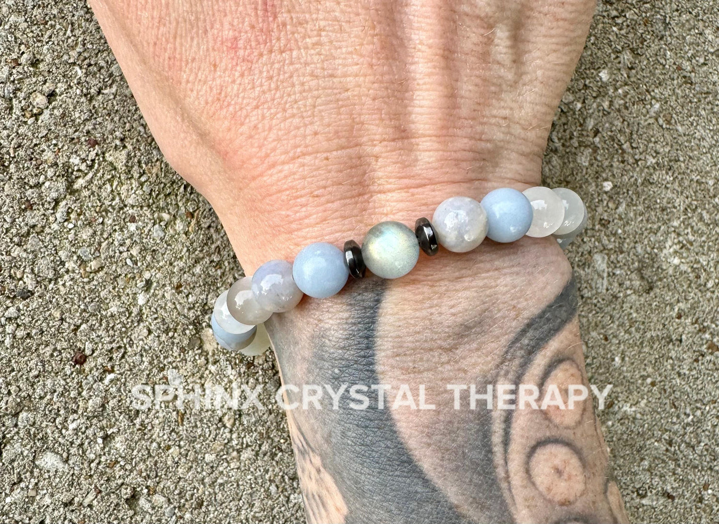 Only One - Emotional Healing - IMPERFECT Stones - Grief Depression Support - RARE Blue Rose Quartz - Moonstone DISCOUNTED Crystal Bracelet 2