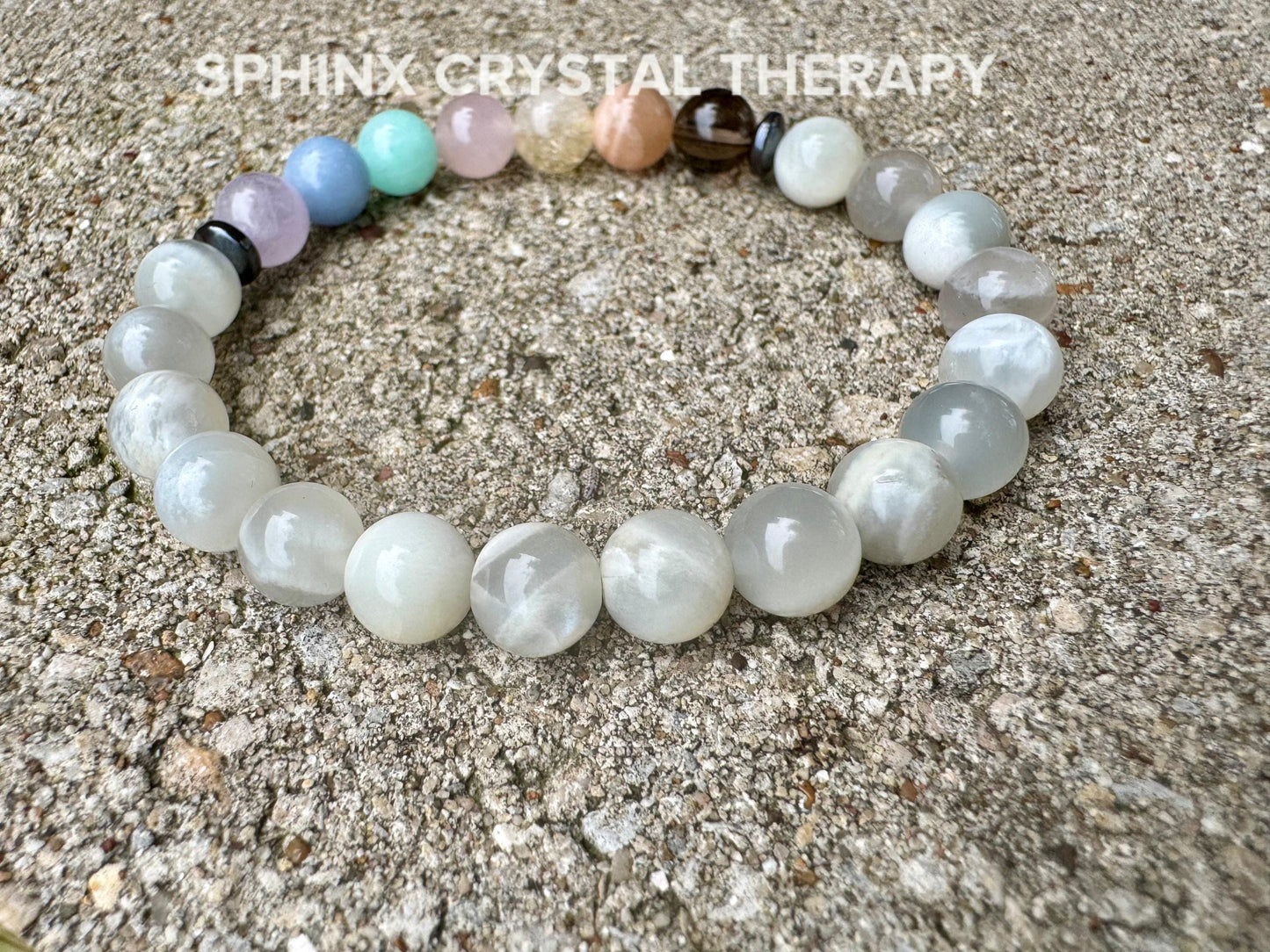 Only One - AAA Rare Silver Moonstone - IMPERFECT Stones - Divine Feminine - Pastel Chakra Stones - DISCOUNTED Crystal Gemstone Bracelet