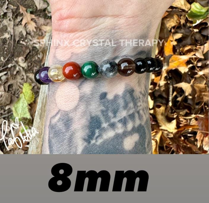 Scorpio Energy - Zodiac Horoscope " The Protector , Scorpio " October November Birthday - REAL Quality Gemstones - Crystal Healing Bracelet