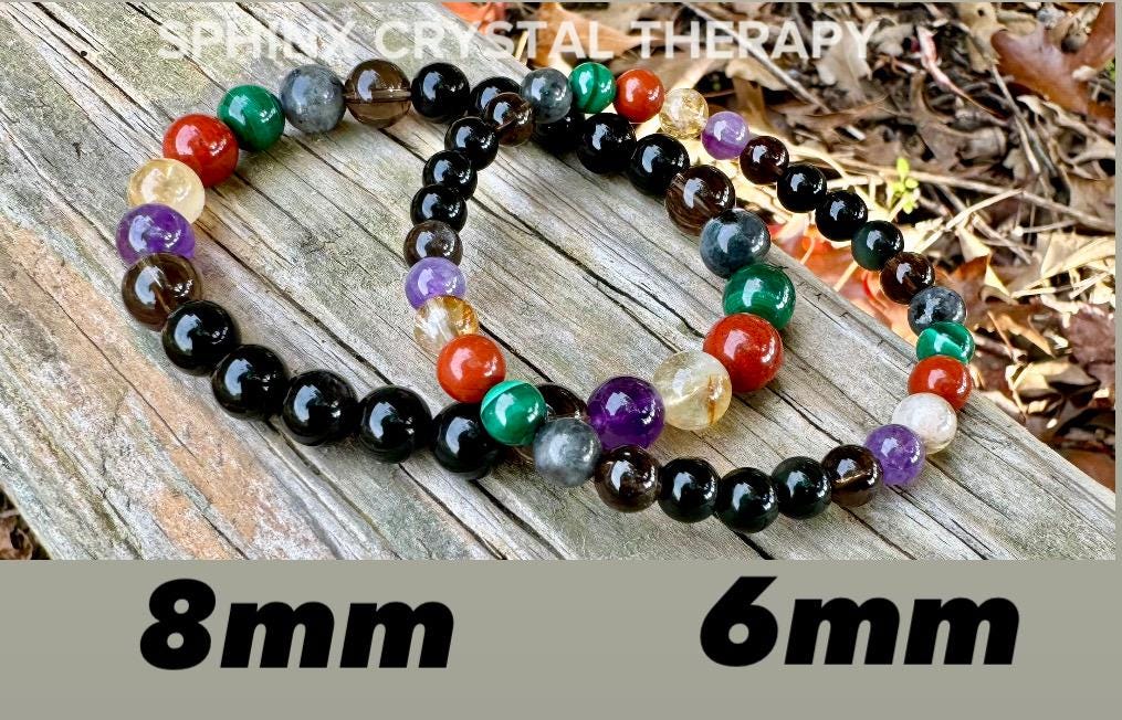 Scorpio Energy - Zodiac Horoscope " The Protector , Scorpio " October November Birthday - REAL Quality Gemstones - Crystal Healing Bracelet