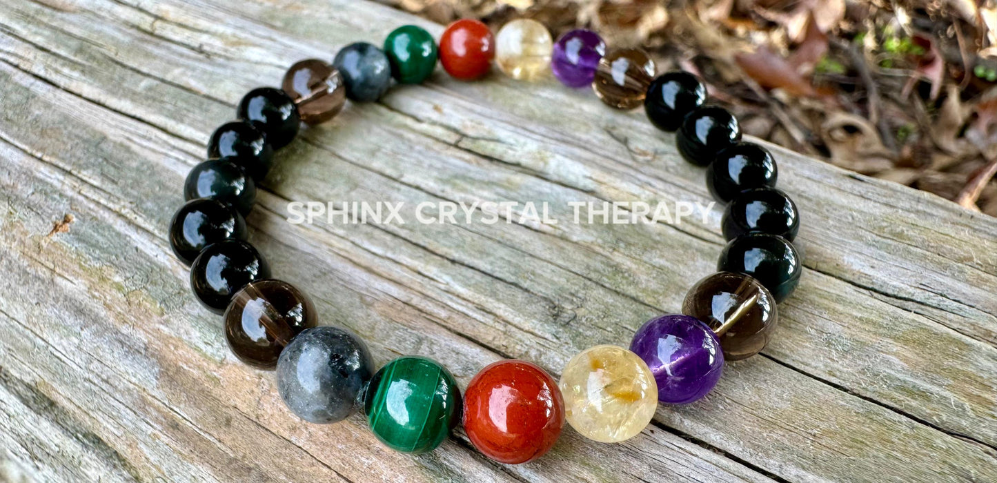 Scorpio Energy - Zodiac Horoscope " The Protector , Scorpio " October November Birthday - REAL Quality Gemstones - Crystal Healing Bracelet