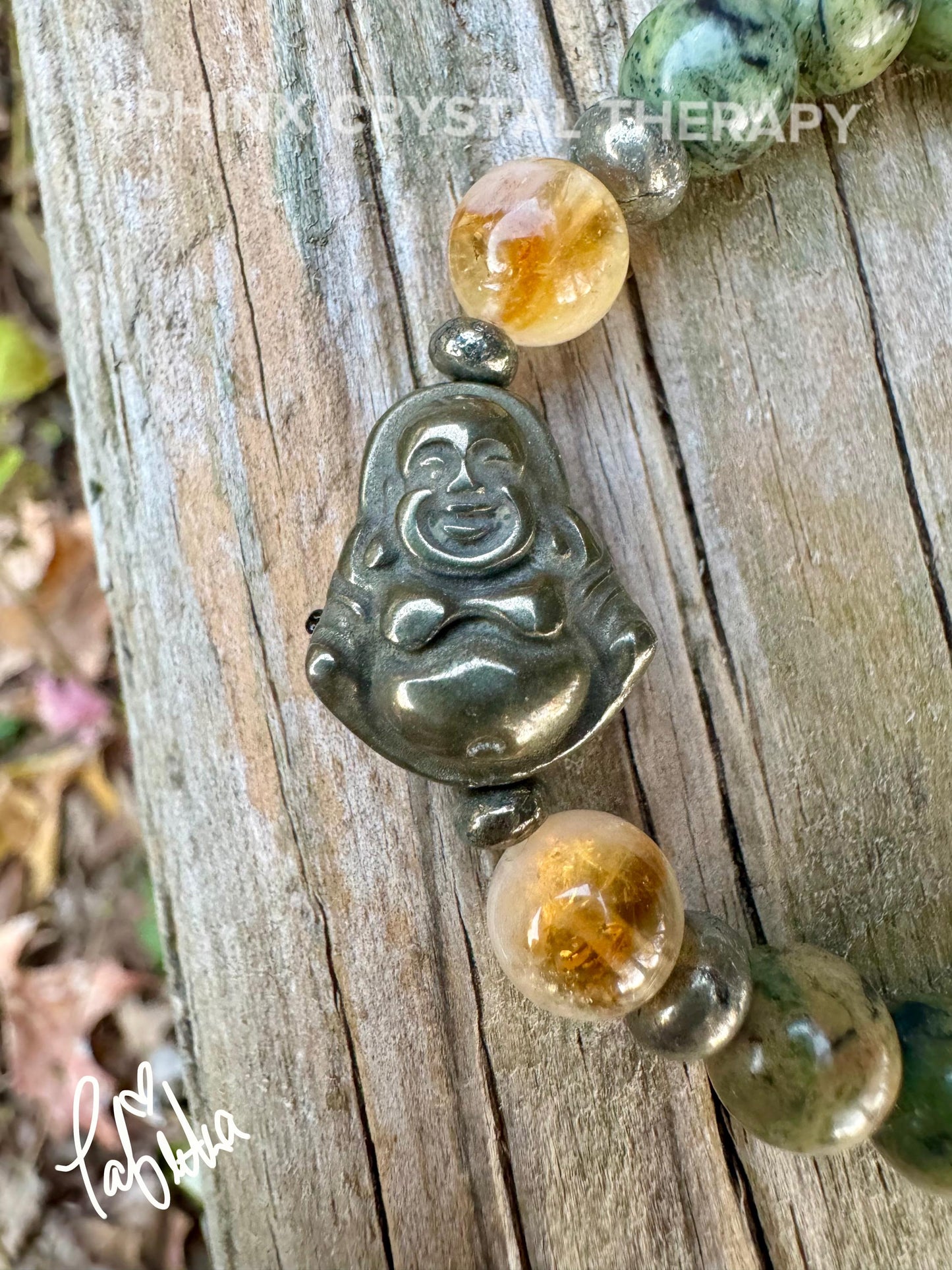 Manifest Prosperity - Wealth - Fortune Empowerment " The Sacred Yu Shan " Attract Good Luck - Buddha - Jade Citrine Crystal - Money Bracelet