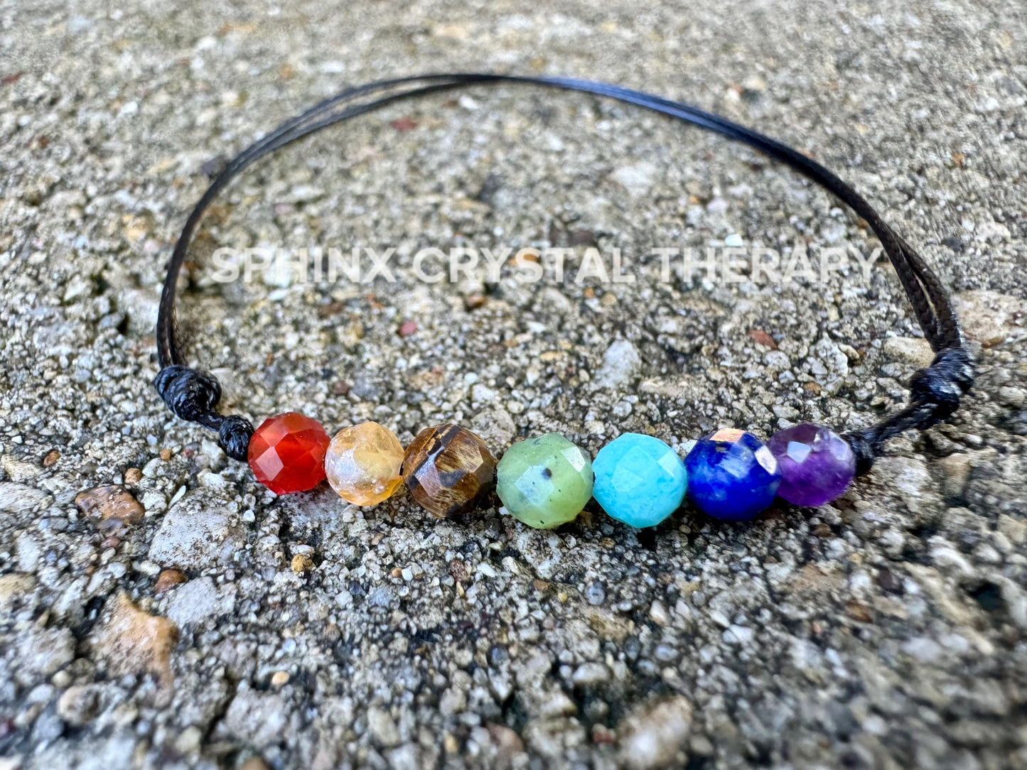 4mm Chakra Stones - REAL AAA Crystal Healing Gemstones - Empath Support - Spiritual Growth - Minimal & Dainty Adjustable String Bracelet