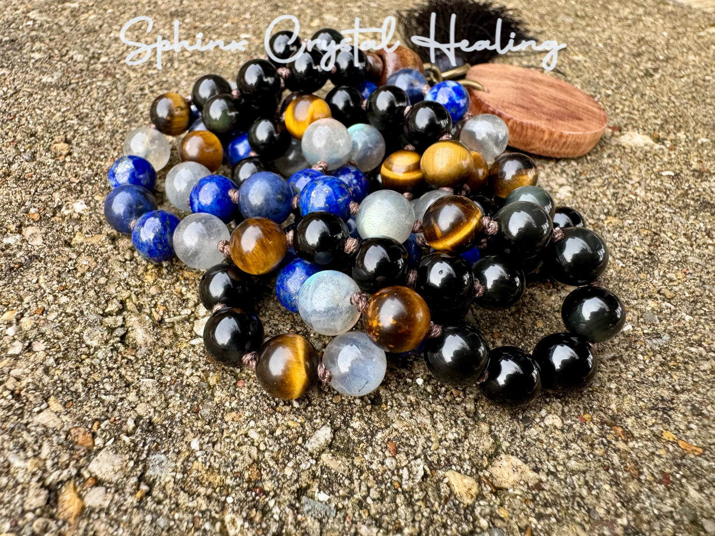 Sagittarius Energy Mala Necklace - The Optimistic Sagittarius " November December Birthday - High Quality Zodiac Crystal Healing Gemstones