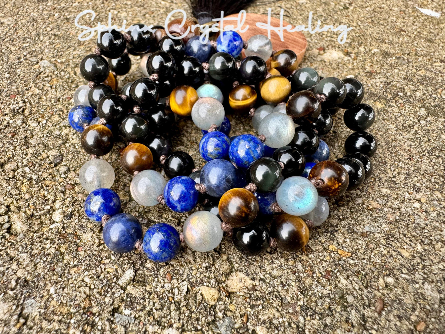 Sagittarius Energy Mala Necklace - The Optimistic Sagittarius " November December Birthday - High Quality Zodiac Crystal Healing Gemstones