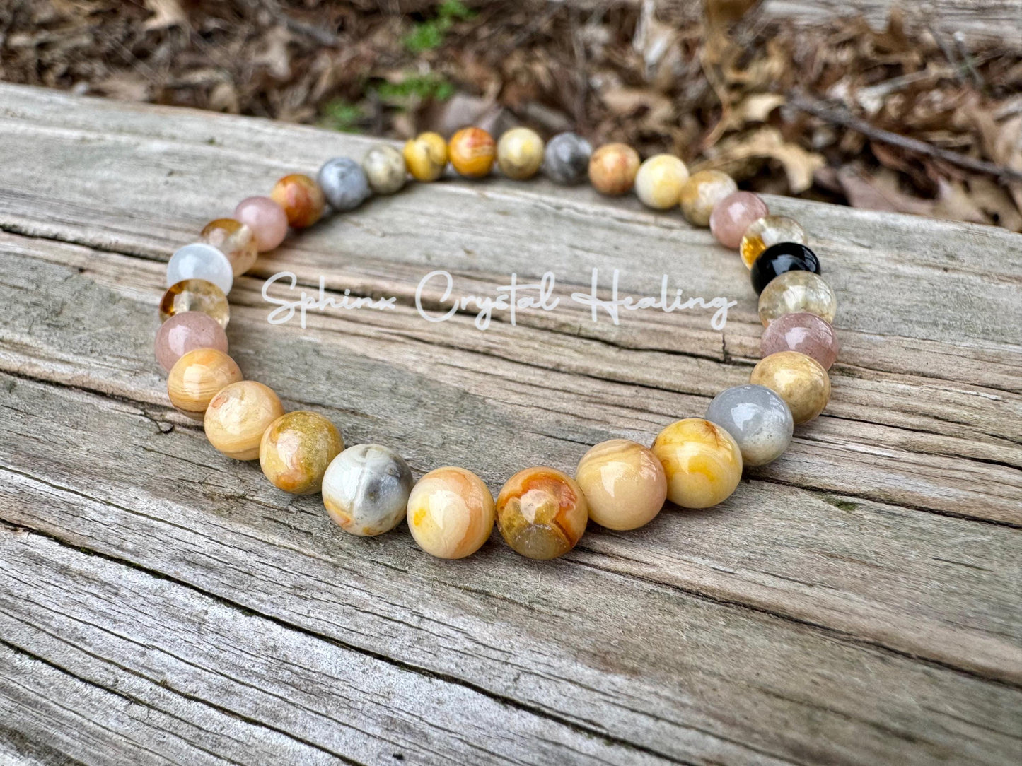 Positivity & Joy " Flower Child " Happiness and Joy - Positive vibes - Emotional Support and Healing - Crystal Therapy Gemstone Bracelet