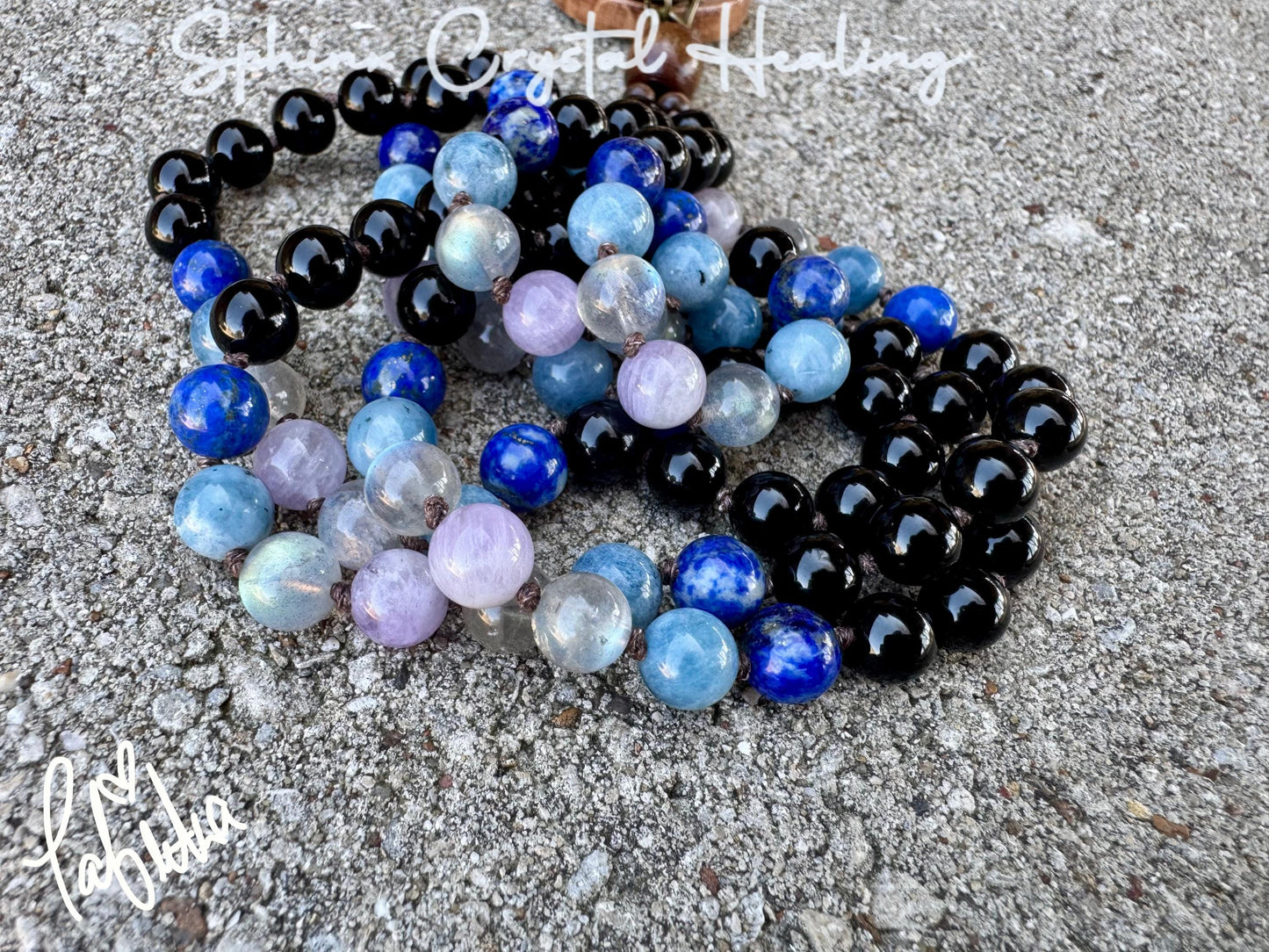 Pisces Energy Mala Necklace - Zodiac Horoscope "The Compassionate Pisces" February March Birthday - REAL Quality Crystal Healing Gemstones