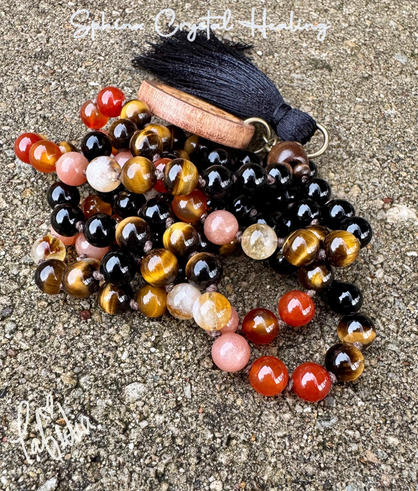 Leo Energy Mala Necklace - Zodiac Horoscope - " The Fearless Leo " July August Birthday - Carnelian - Sunstone - Crystal Healing Gemstones