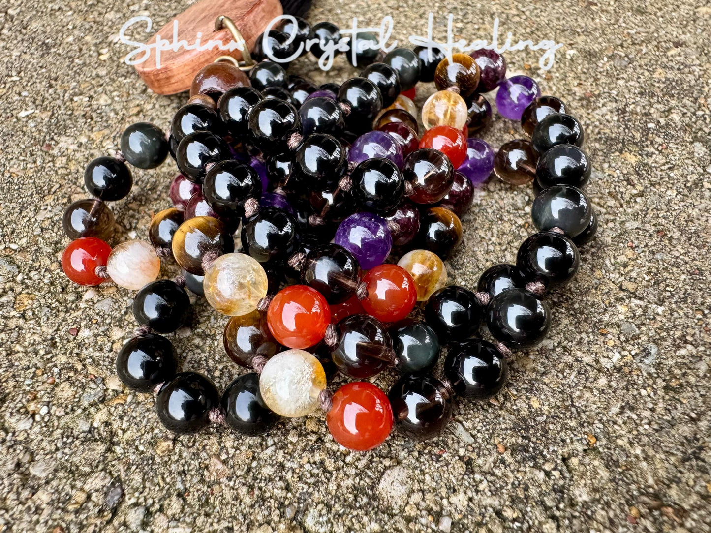Aries Energy Mala Necklace " The Passionate Aries " Astrology Zodiac Stones - March April Birthday - Real High Quality Crystal Gemstones