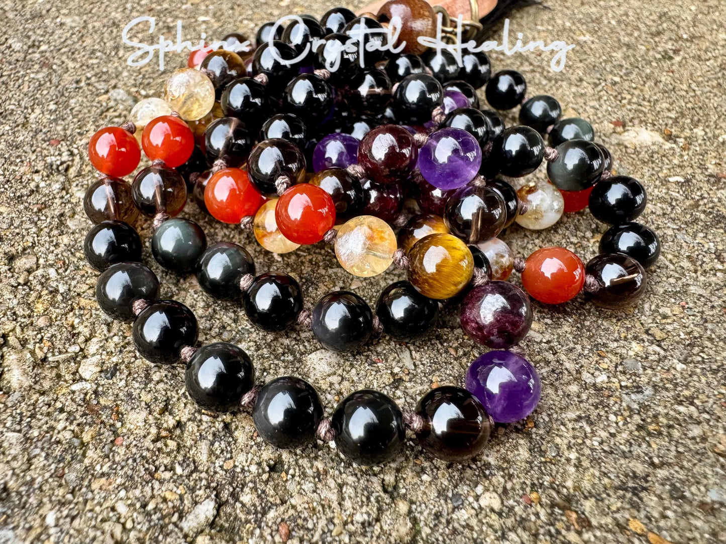 Aries Energy Mala Necklace " The Passionate Aries " Astrology Zodiac Stones - March April Birthday - Real High Quality Crystal Gemstones