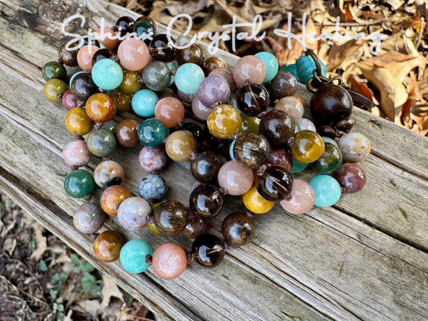 Self love Mala Necklace - Grace & Gratitude - Joy Positivity " My Promise " Emotional Healing - New Beginnings - REAL AAA Crystal Gemstones