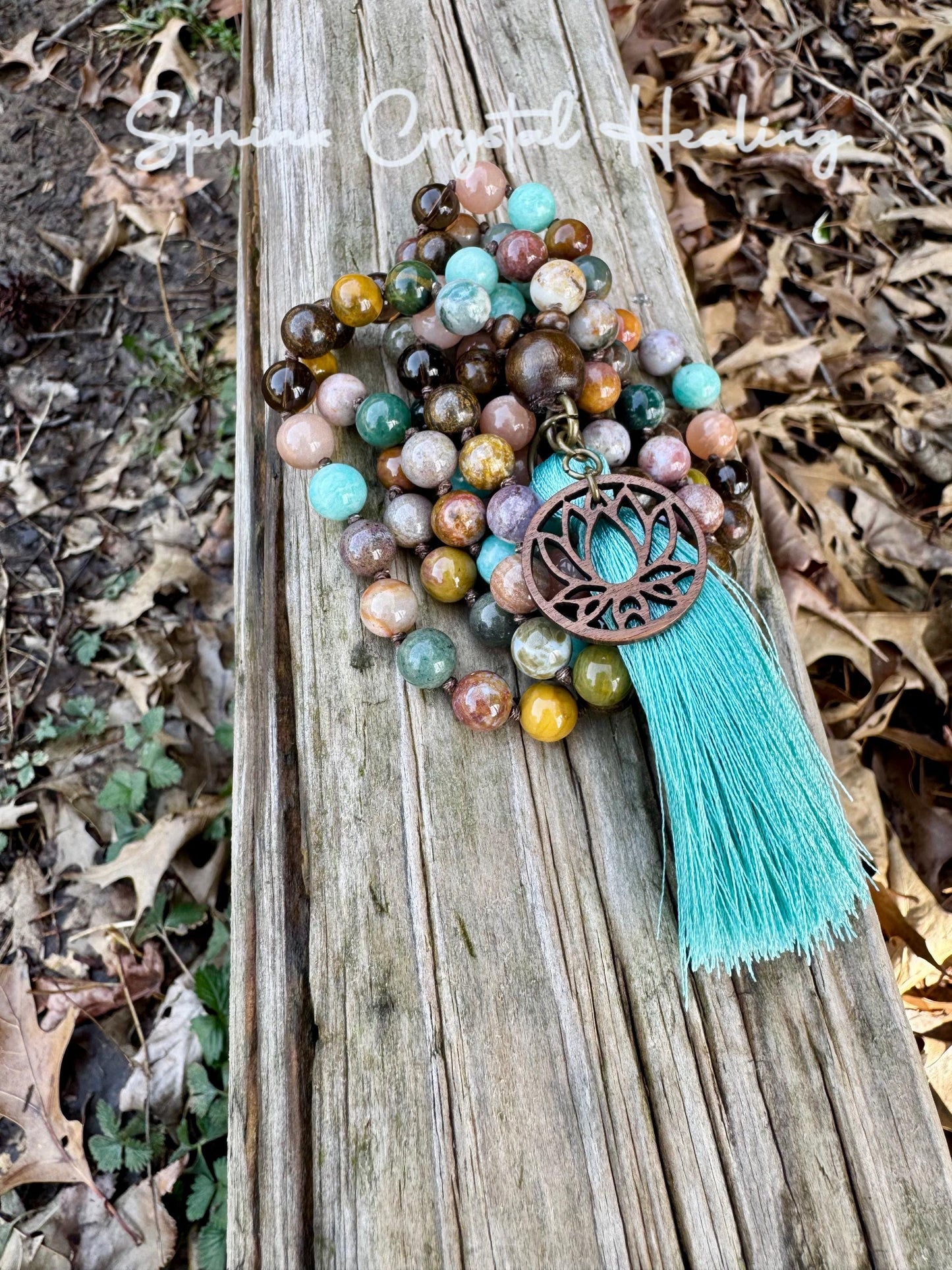 Self love Mala Necklace - Grace & Gratitude - Joy Positivity " My Promise " Emotional Healing - New Beginnings - REAL AAA Crystal Gemstones