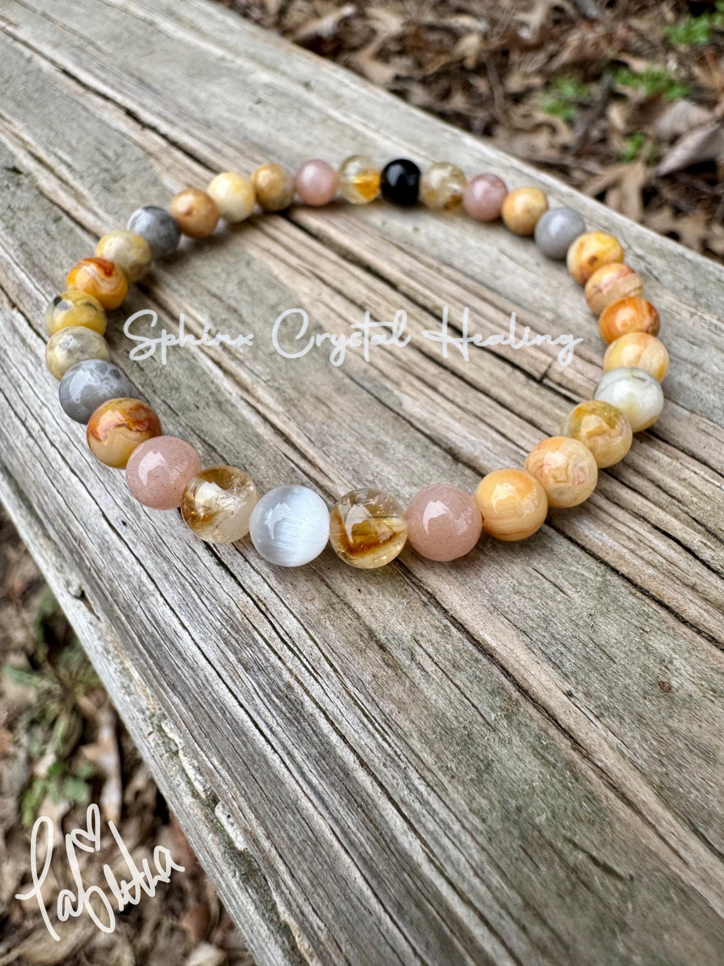 Positivity & Joy " Flower Child " Happiness and Joy - Positive vibes - Emotional Support and Healing - Crystal Therapy Gemstone Bracelet