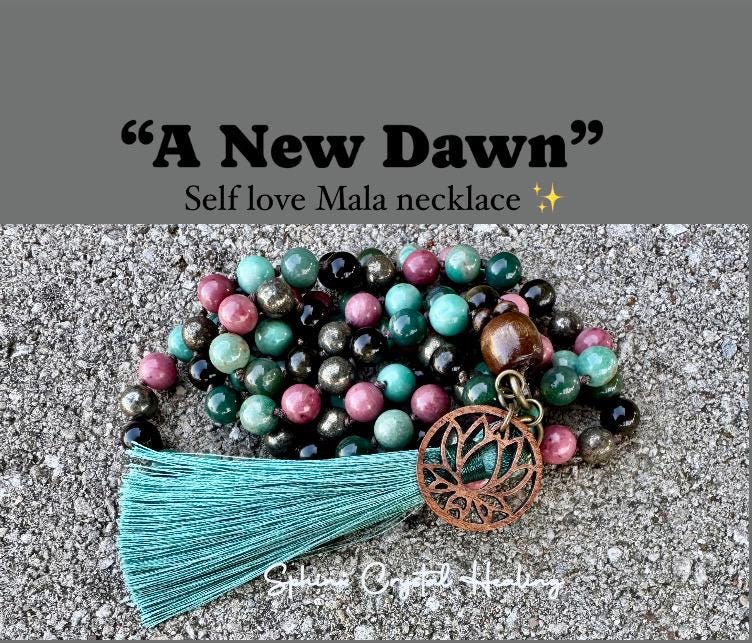 Only One - Self love Mala - Manifest New Beginnings - Forgiveness & Emotional Healing " A New Dawn " Acceptance  - Empowerment Necklace