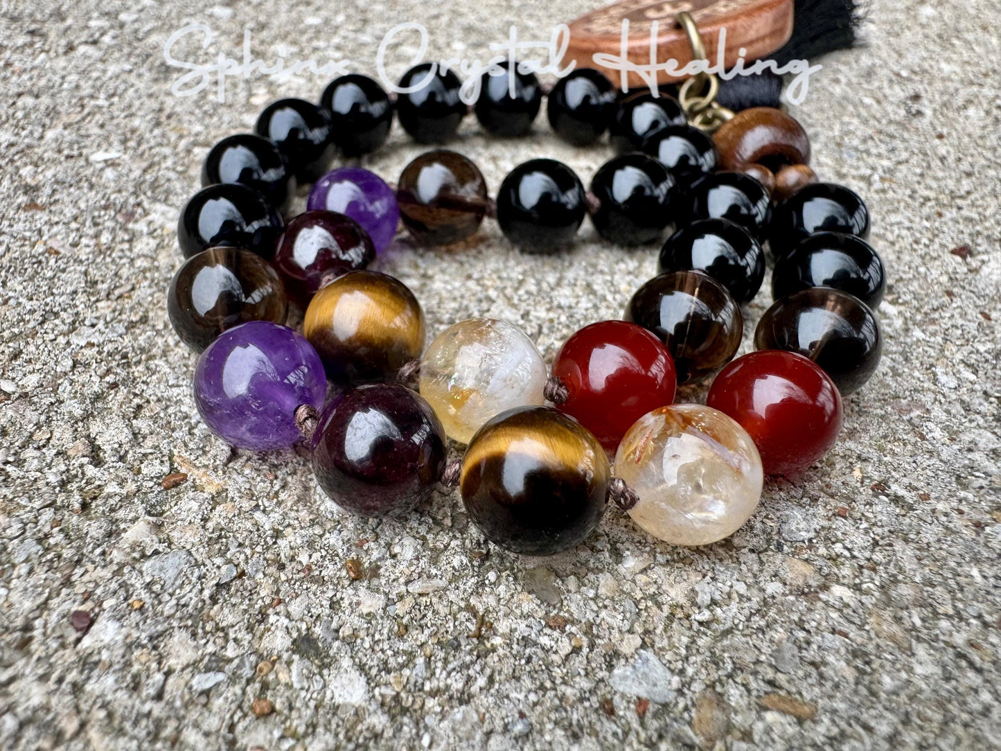 Aries Energy Car Charm " The Passionate Aries " Astrology Zodiac - March April Birthday - Rear View Mirror - Gemstone Crystal Mala Ornament