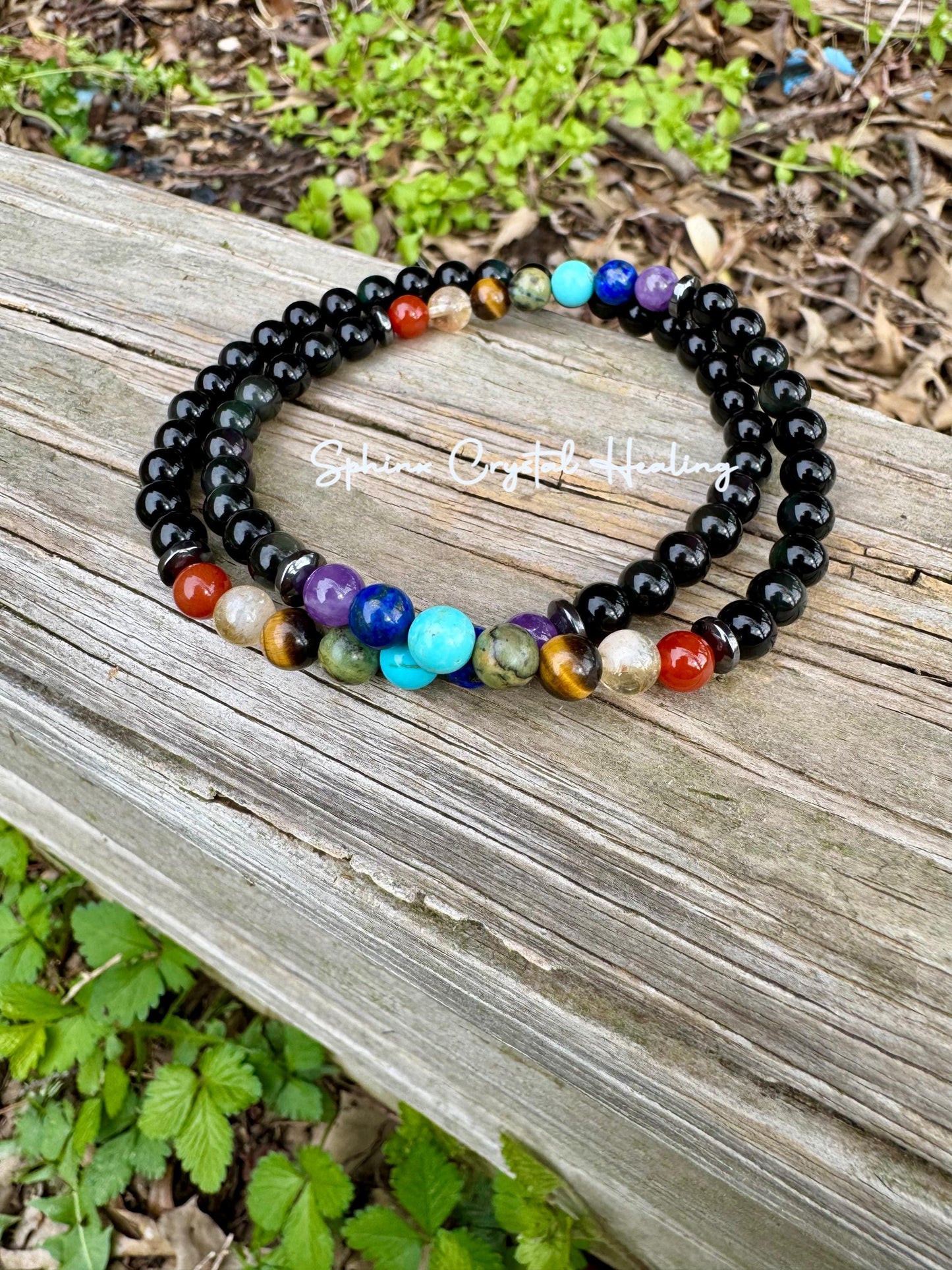 Protection Anklet - Protect and Ground - Balance Chakra Energy  - Black Obsidian & Hematite - Aura Shield - Crystal Healing Energy Gemstones