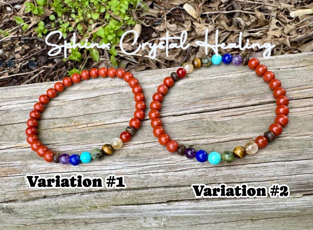 Grounding & Protection Anklet - Chakra Balance - AAA High Grade Red Jasper - Strength - Empowerment - Real Quality Crystal Healing Gemstones
