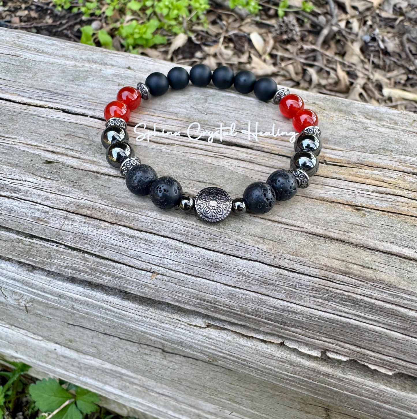 Strength - Courage - Protection " The Forge " Military - Crystal Healing - High Quality REAL Gemstone Bracelet - Spiritual Growth