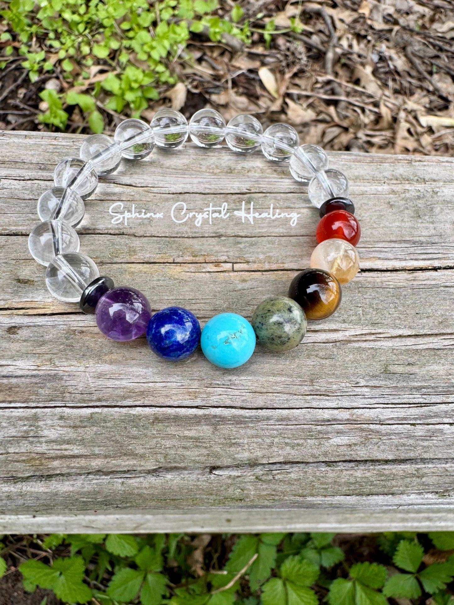 10MM Clear Quartz Chakra Bracelet - Protection & Intuition - Higher Self - Quality Crystal Healing Gemstones - High Vibration Stones