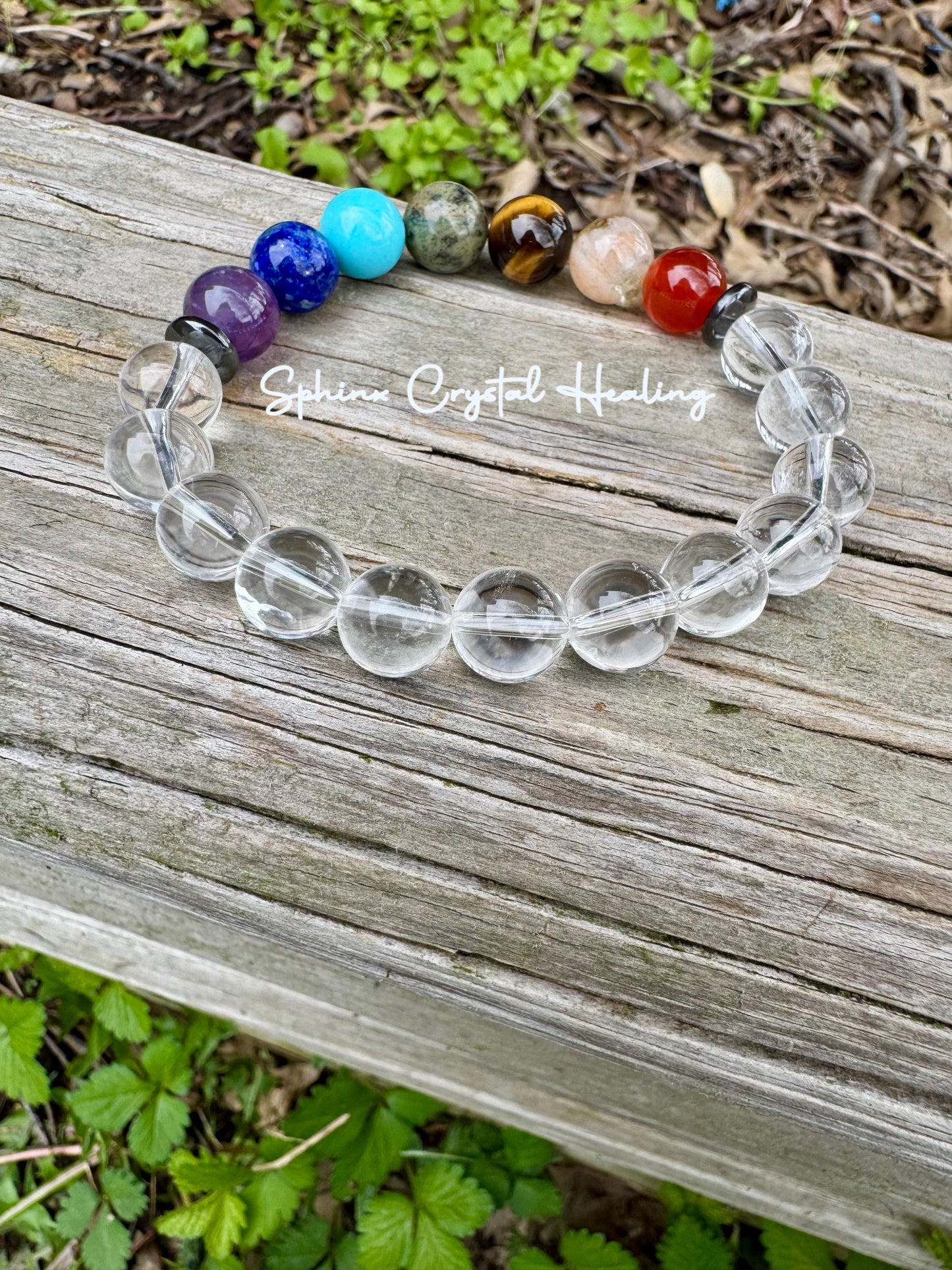 10MM Clear Quartz Chakra Bracelet - Protection & Intuition - Higher Self - Quality Crystal Healing Gemstones - High Vibration Stones