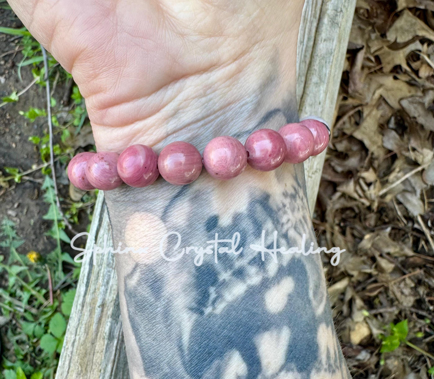 10mm Emotional Healing & Self love - PASTEL Chakra Stones - AAA Rhodonite - Peaceful Calming Energy - Crystal Healing Gemstone Bracelet