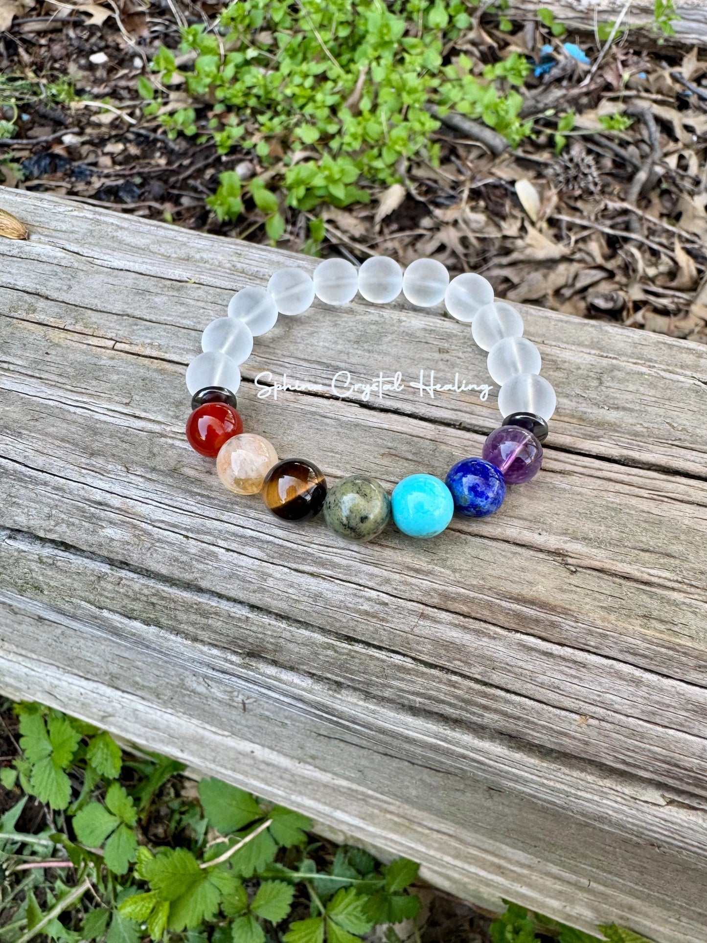 10MM Clear Quartz Chakra Bracelet - Protection & Intuition - Higher Self - Quality Crystal Healing Gemstones - High Vibration Stones - Matte