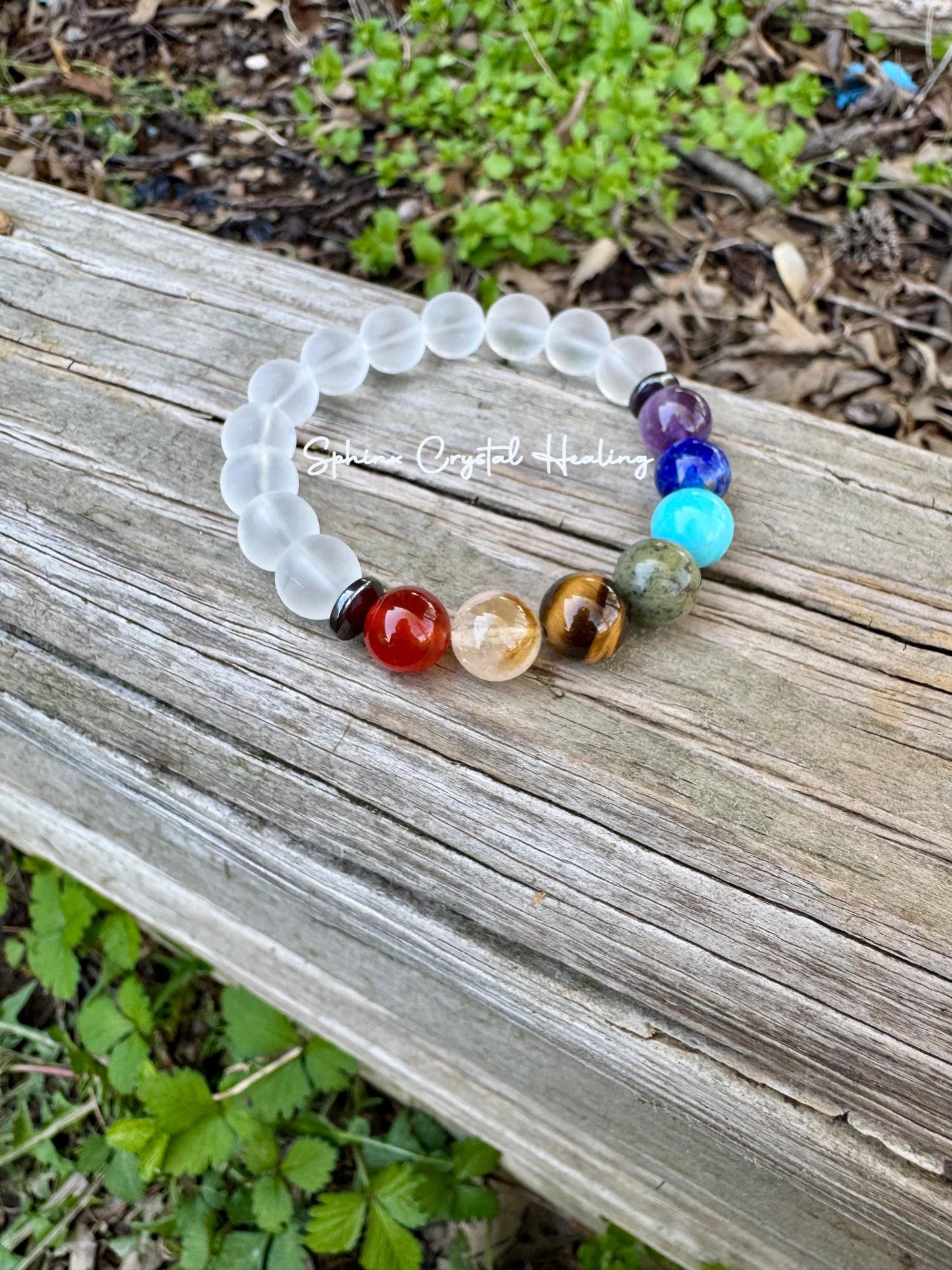 10MM Clear Quartz Chakra Bracelet - Protection & Intuition - Higher Self - Quality Crystal Healing Gemstones - High Vibration Stones - Matte