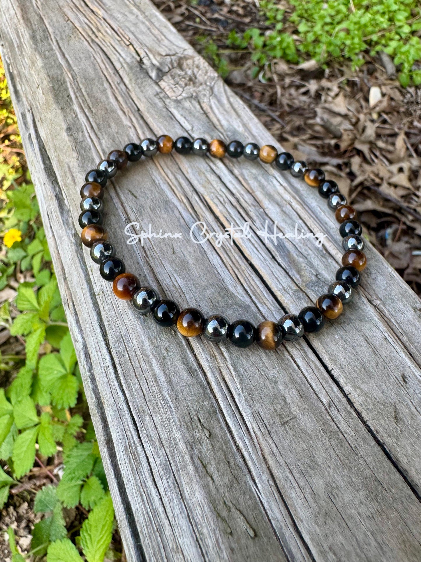 Anklet - Strength Courage Protection Shield " Triple Threat " Anxiety Support Relief Grounding AAA Gemstones Crystal Therapy Ankle Bracelet