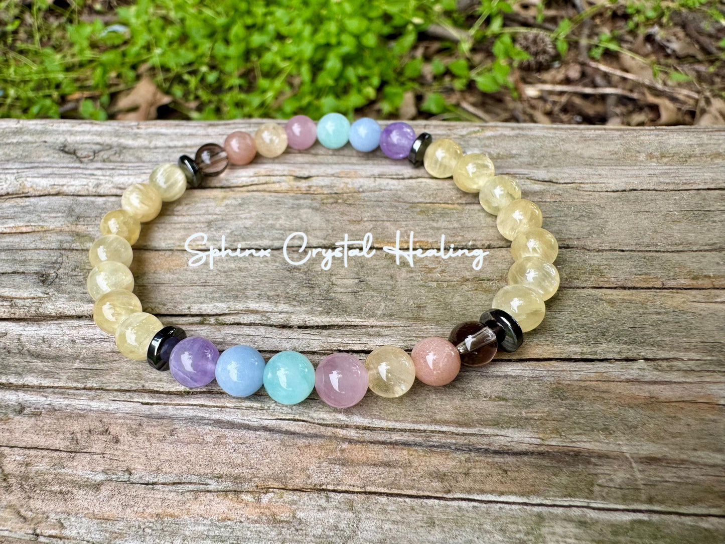 6mm RARE AAA Golden Selenite - Aura Protection & Intuition - PASTEL Chakra Stones - Manifest Higher Self - Crystal Healing Gemstone Bracelet