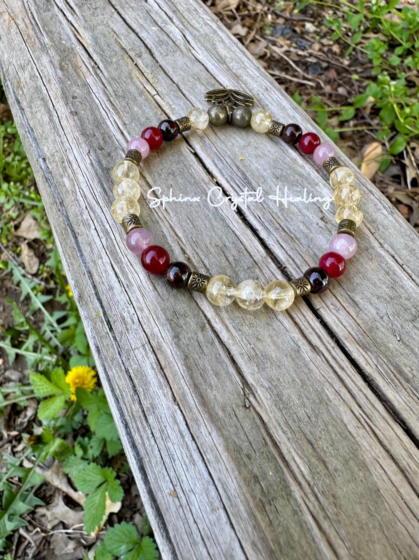 Prosperity - Manifest Wealth - Abundance " The Heart of Lakshmi " - Hindu Goddess - Deity - Real Gemstone Crystal Healing Bracelet