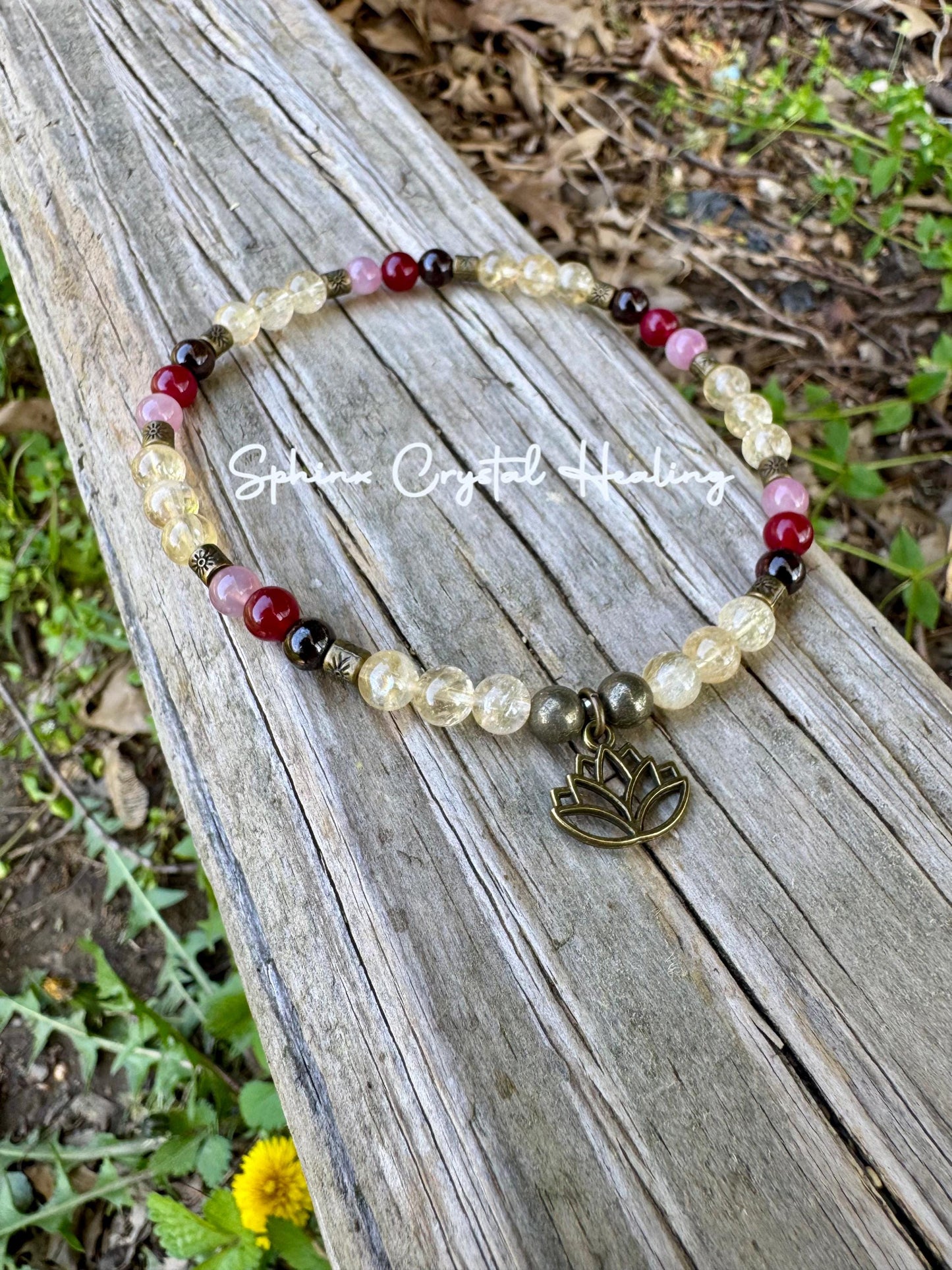 Prosperity Anklet - Manifest Wealth Abundance " The Heart of Lakshmi " Hindu Goddess - Deity - Real Gemstone Crystal Healing Ankle Bracelet