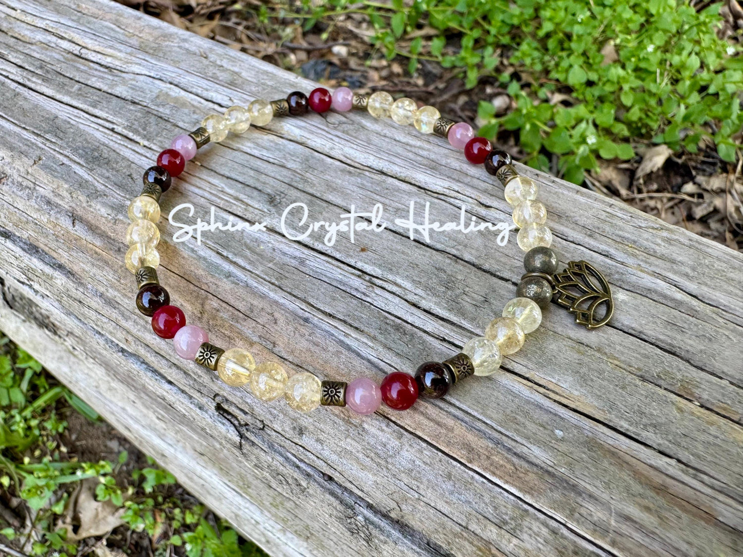 Prosperity Anklet - Manifest Wealth Abundance " The Heart of Lakshmi " Hindu Goddess - Deity - Real Gemstone Crystal Healing Ankle Bracelet
