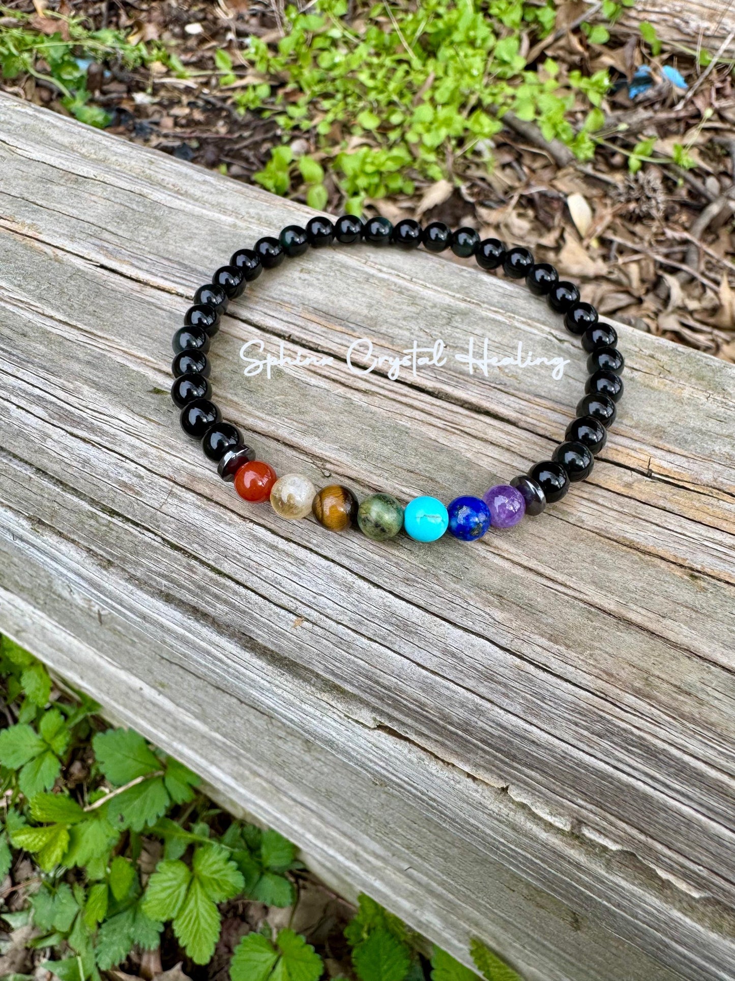 Protection Anklet - Protect and Ground - Balance Chakra Energy  - Black Obsidian & Hematite - Aura Shield - Crystal Healing Energy Gemstones