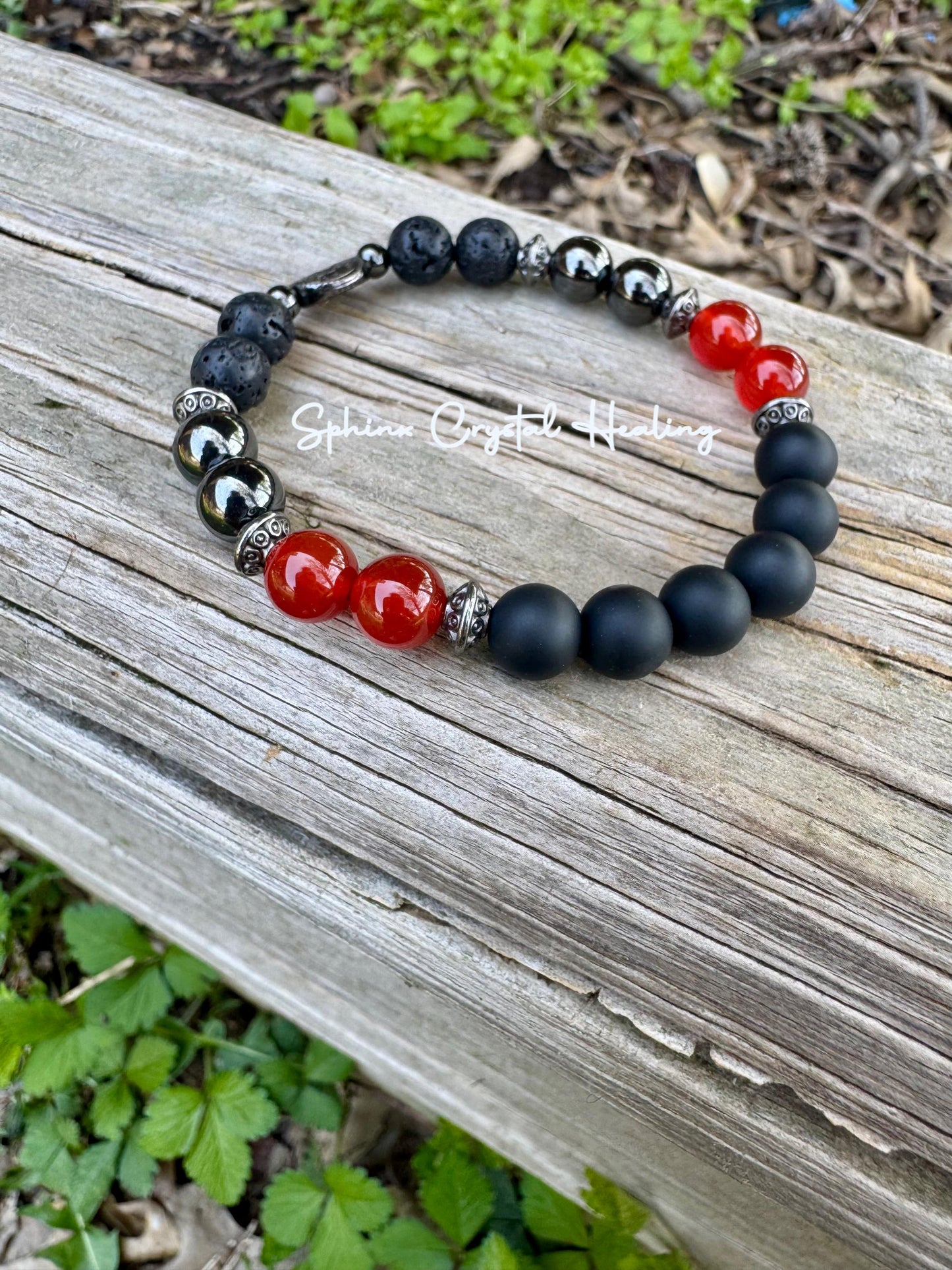 Strength - Courage - Protection " The Forge " Military - Crystal Healing - High Quality REAL Gemstone Bracelet - Spiritual Growth
