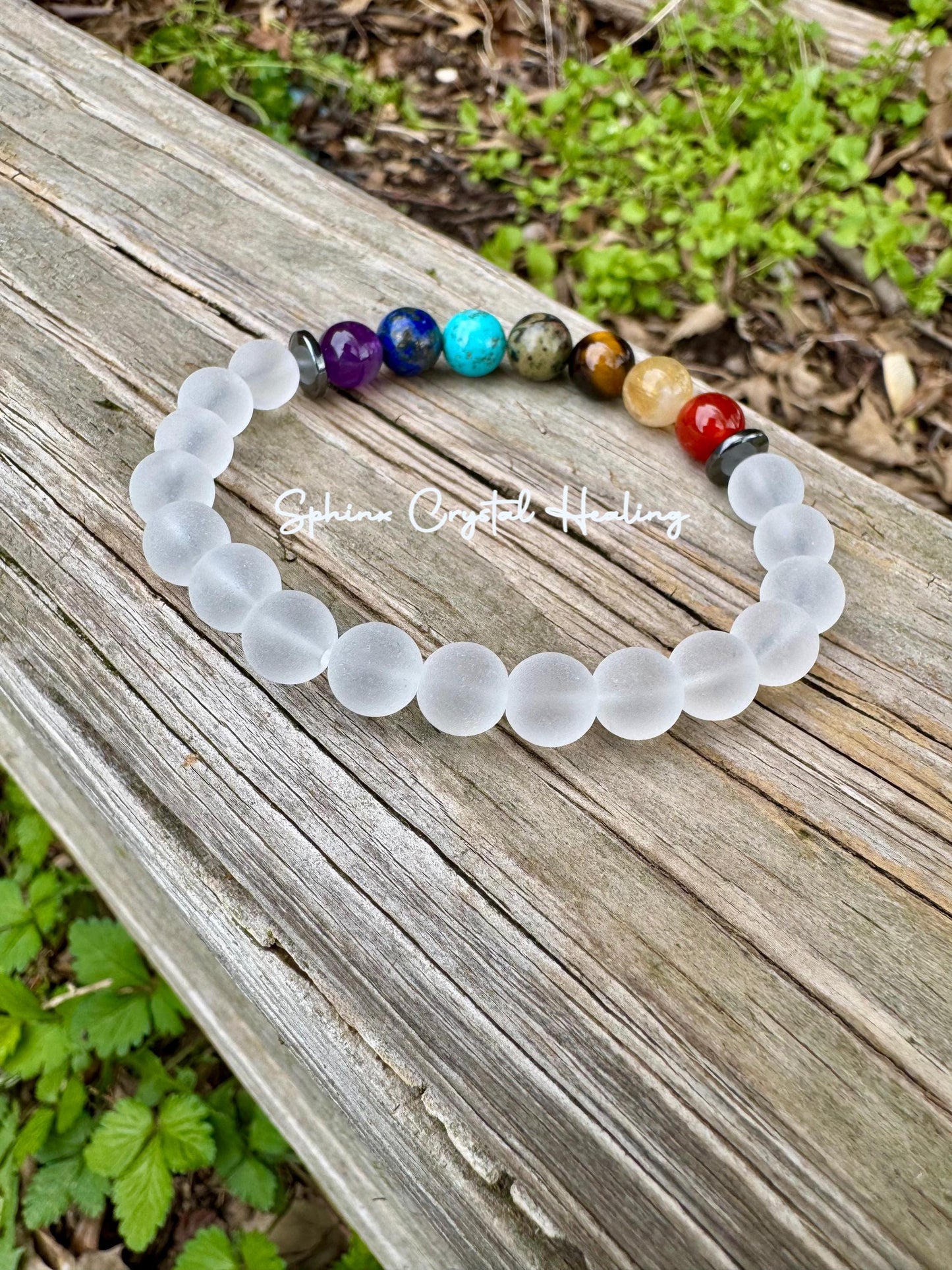 Clear Quartz Chakra - Spiritual Energy Balance - High Vibrational Stones - Higher Self - Aura Protection - Crystal Healing Gemstone Bracelet