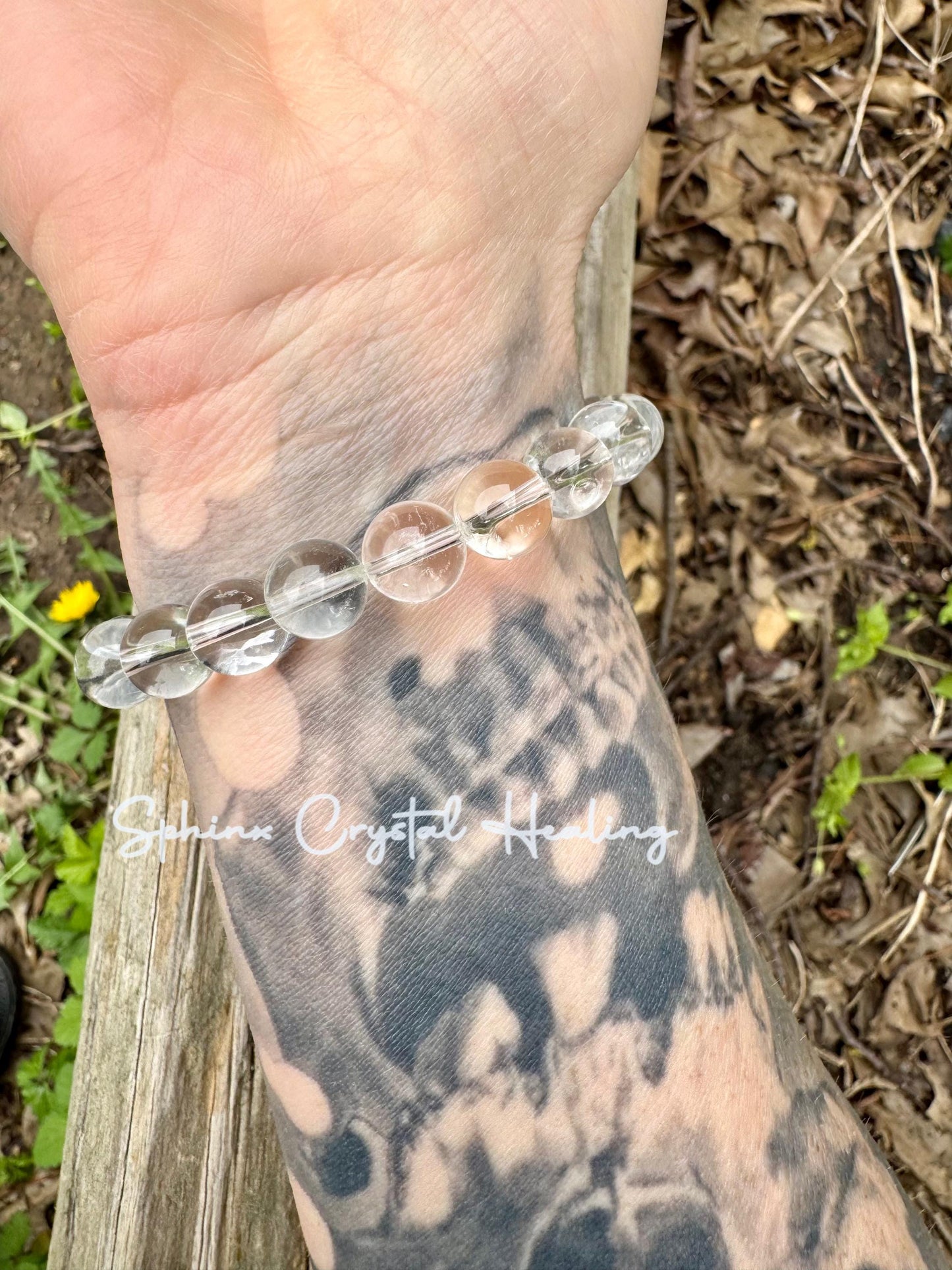 10MM Clear Quartz Chakra Bracelet - Protection & Intuition - Higher Self - Quality Crystal Healing Gemstones - High Vibration Stones