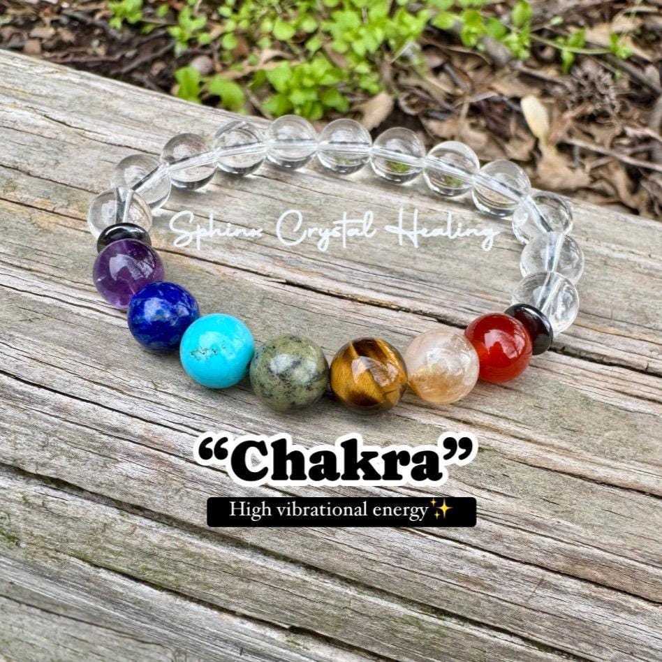 10MM Clear Quartz Chakra Bracelet - Protection & Intuition - Higher Self - Quality Crystal Healing Gemstones - High Vibration Stones