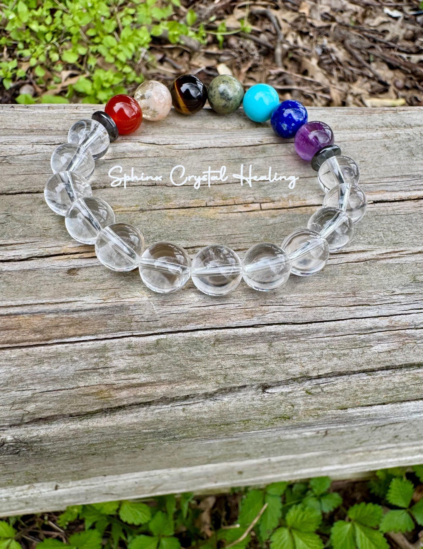 10MM Clear Quartz Chakra Bracelet - Protection & Intuition - Higher Self - Quality Crystal Healing Gemstones - High Vibration Stones