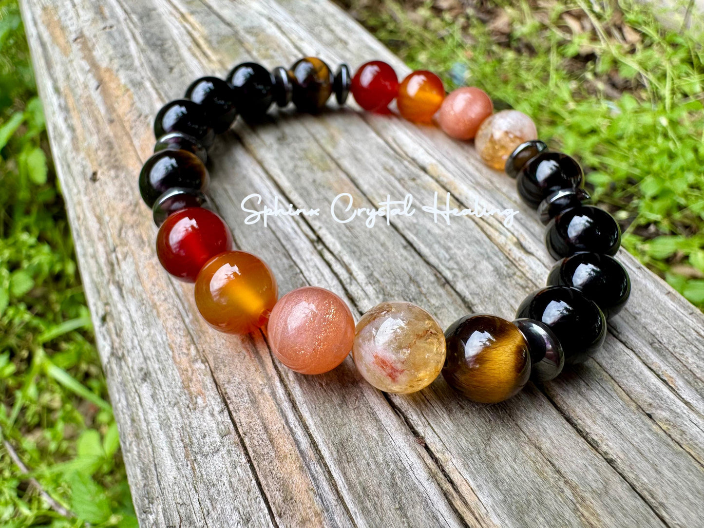 10MM Leo Energy - Zodiac Horoscope - " The Fearless Leo " July August Birthday - Crystal Healing Quality Gemstone Astrology Bracelet