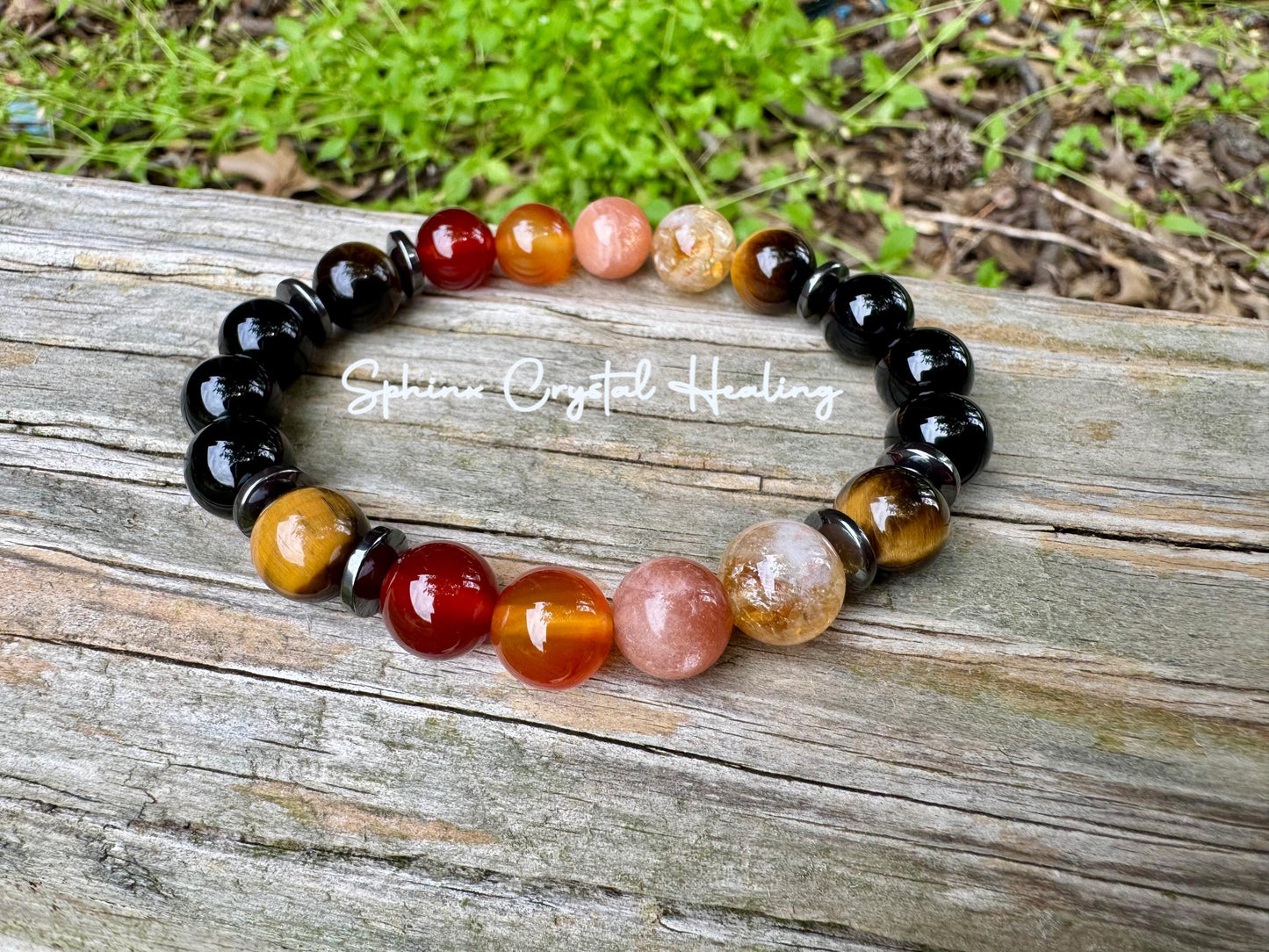 10MM Leo Energy - Zodiac Horoscope - " The Fearless Leo " July August Birthday - Crystal Healing Quality Gemstone Astrology Bracelet