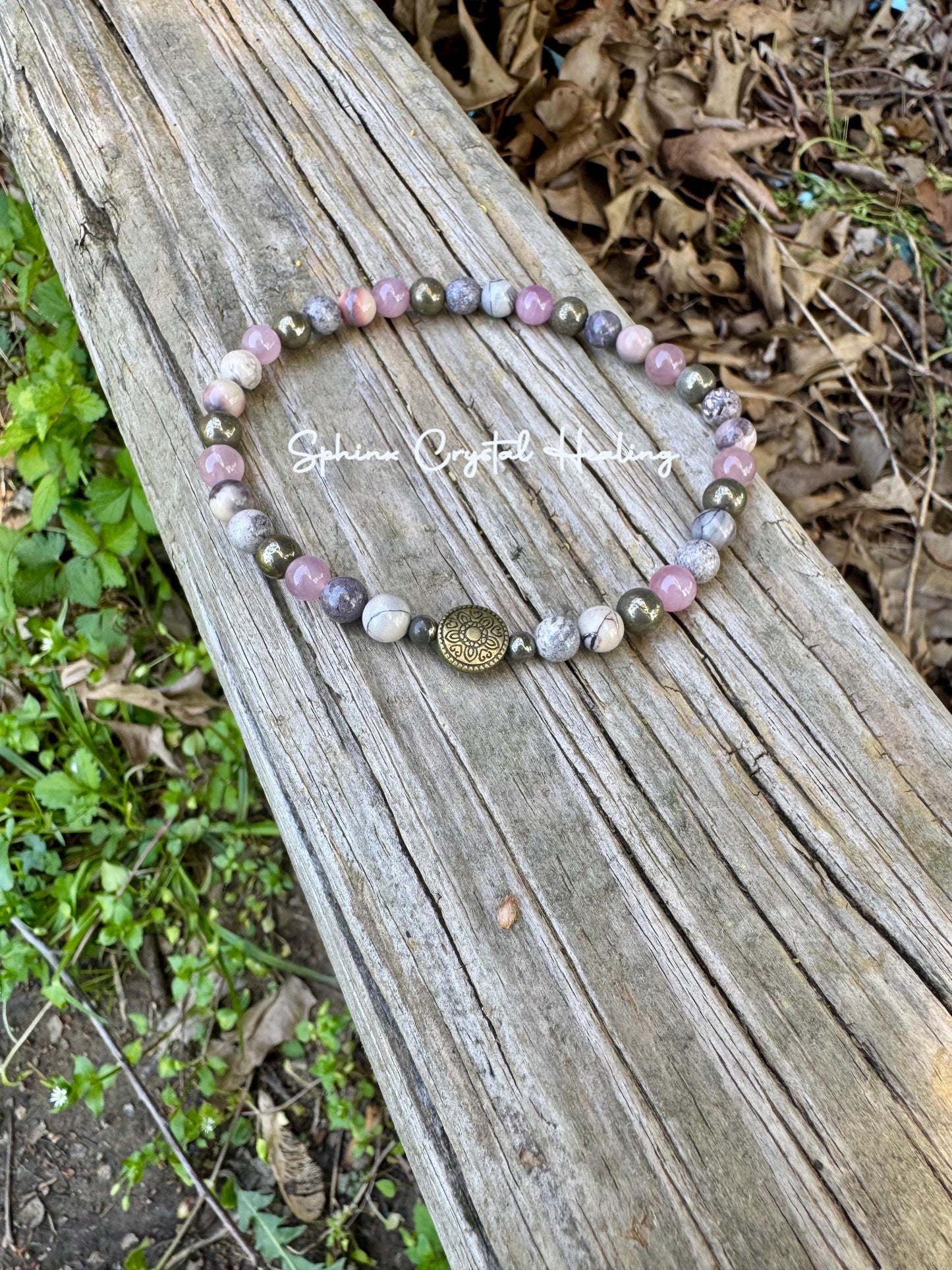 Heart Healing Anklet “The Four Noble Truths” Buddhism - Peace and Calming - Spiritual Energy Support - Real Crystal Gemstone Ankle Bracelet