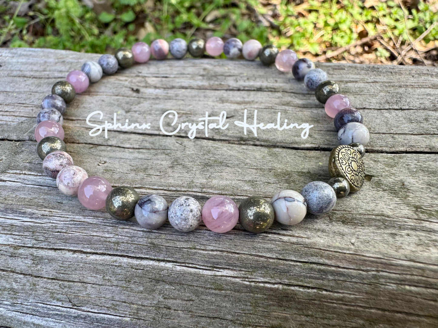 Heart Healing Anklet “The Four Noble Truths” Buddhism - Peace and Calming - Spiritual Energy Support - Real Crystal Gemstone Ankle Bracelet