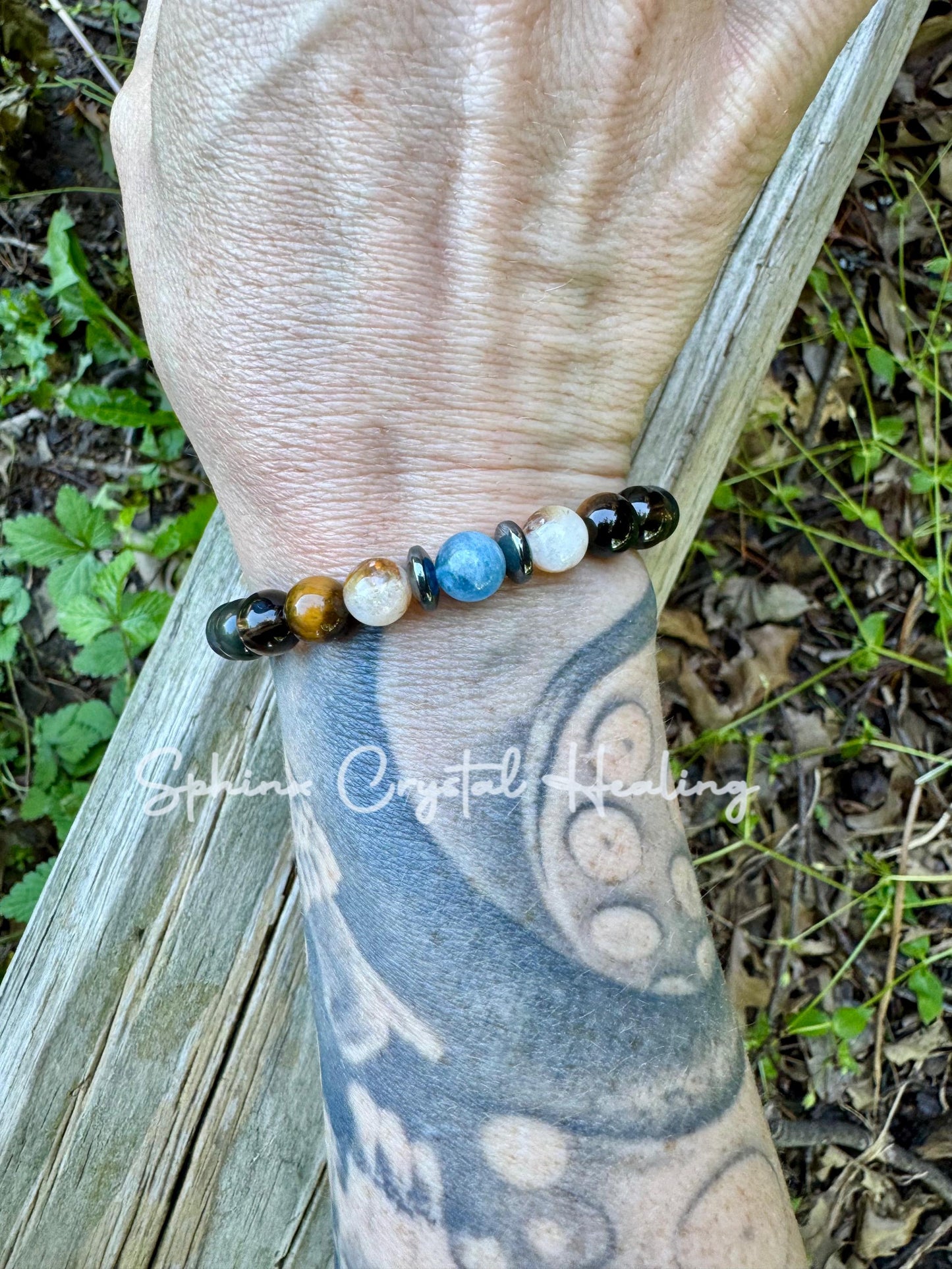 Gemini Energy - Zodiac Astrology Bracelet " The Intelligent Gemini " May June Birthday - REAL Quality Crystals & Gemstones - RARE Aquamarine