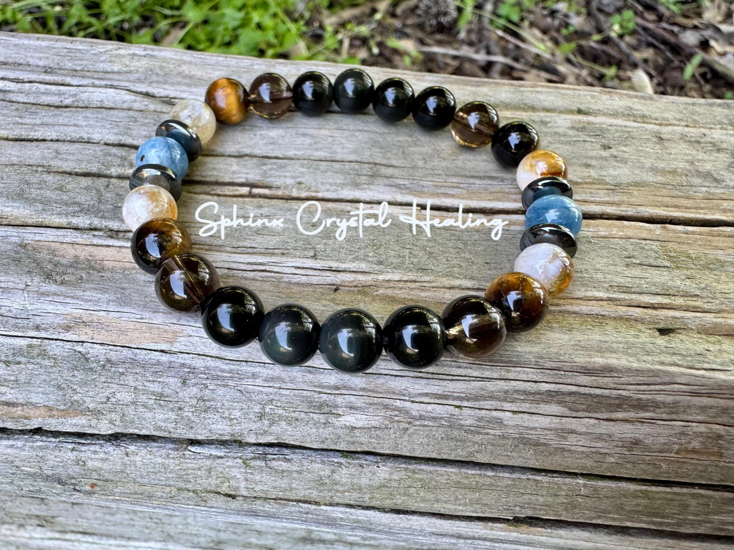Gemini Energy - Zodiac Astrology Bracelet " The Intelligent Gemini " May June Birthday - REAL Quality Crystals & Gemstones - RARE Aquamarine