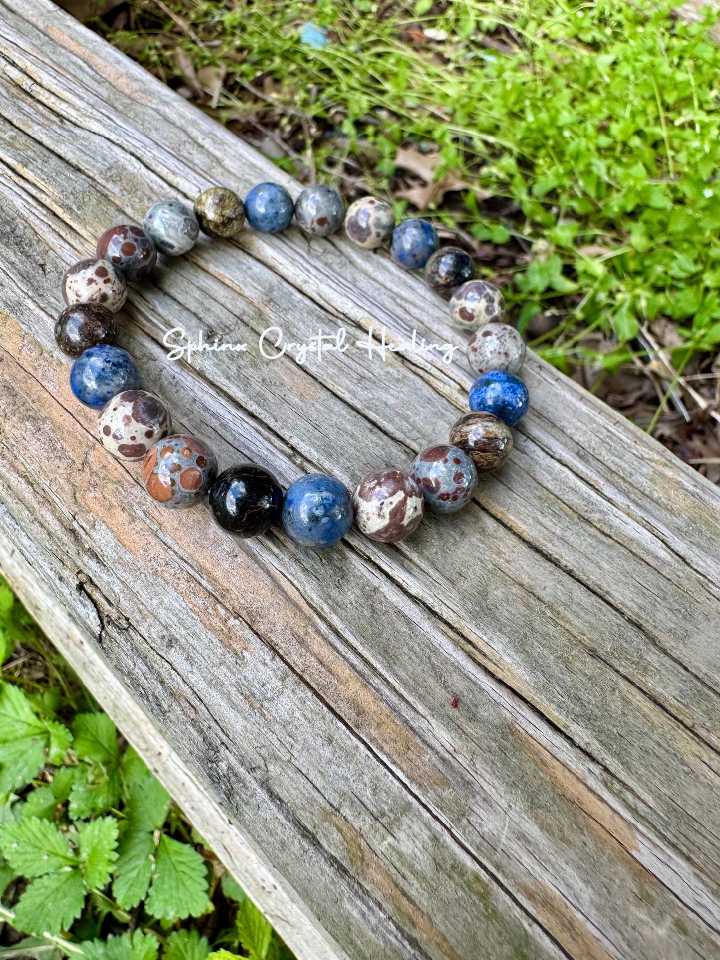 10MM Intuition - Gifted Abilities - Insight " The Spirit Walkers Totem " AAA Dumortierite - Phlogopite - Crystal Healing Gemstone Bracelet